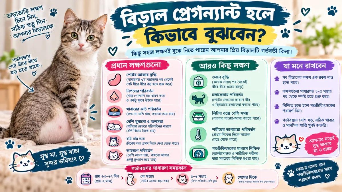 বিড়াল প্রেগন্যান্ট হলে কিভাবে বুঝবেন
