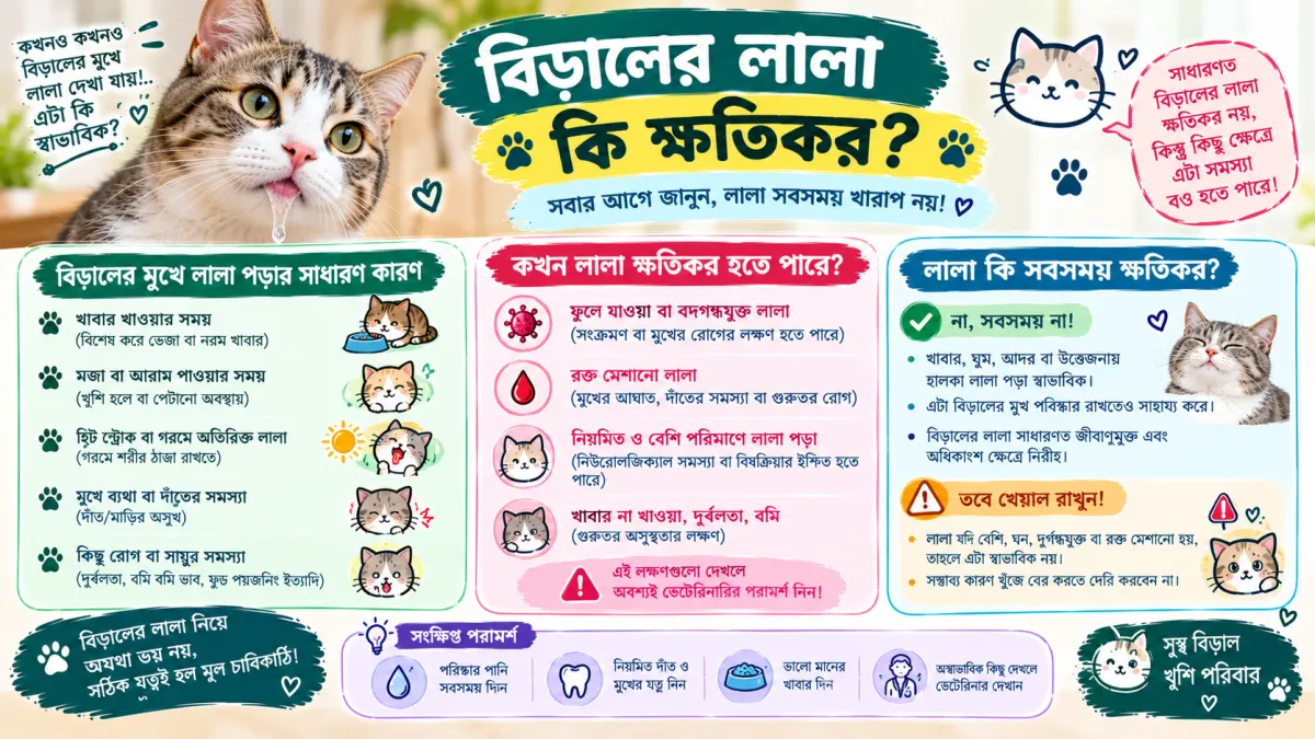 বিড়ালের লালা কি ক্ষতিকর