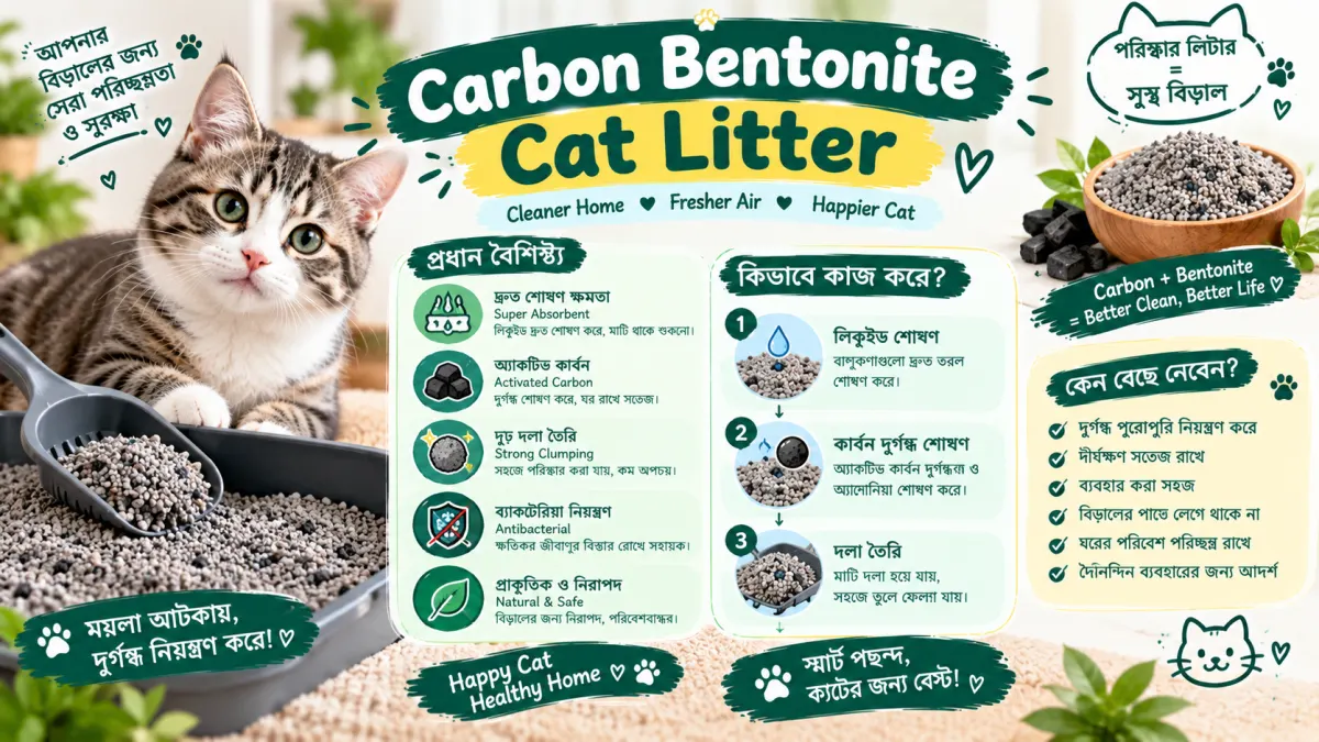 Carbon Bentonite Cat Litter