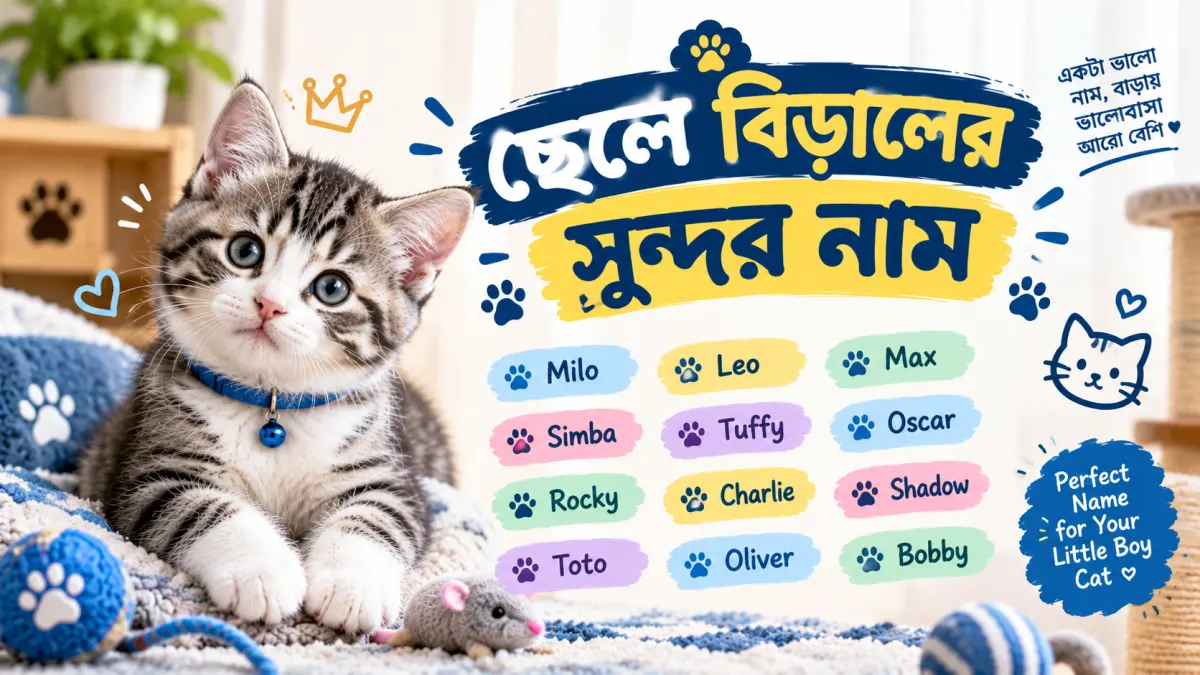 ছেলে বিড়ালের সুন্দর নাম