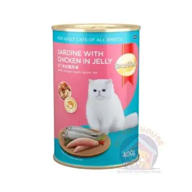 Smart Heart Cat Canned Food Sardine With Chicken In Jelly 400G