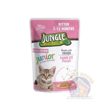 Jungle Pouch Kitten Chicken 100gm