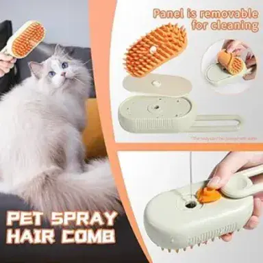 Pet Hair Cleaning Comb USB Quick Charge Steam Brush Comb