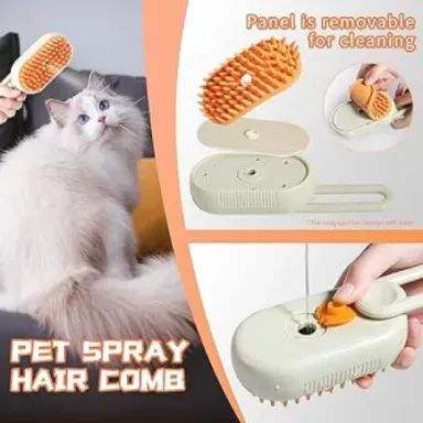 Pet Hair Cleaning Comb USB Quick Charge Steam Brush Comb