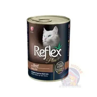 Reflex Plus Adult Cat Can Food with Beef 400g