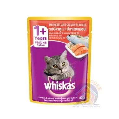 Whiskas Pouch Mackerel & Salmon 80g
