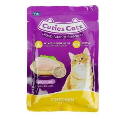 CUTIES CATZ POUCH CHICKEN 75g