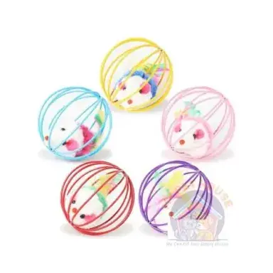 False Mouse in Rat Cage Ball Toy