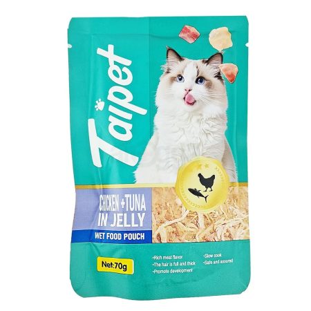 Taipet Pouch Chicken & Tuna in Jelly cat food 70gm