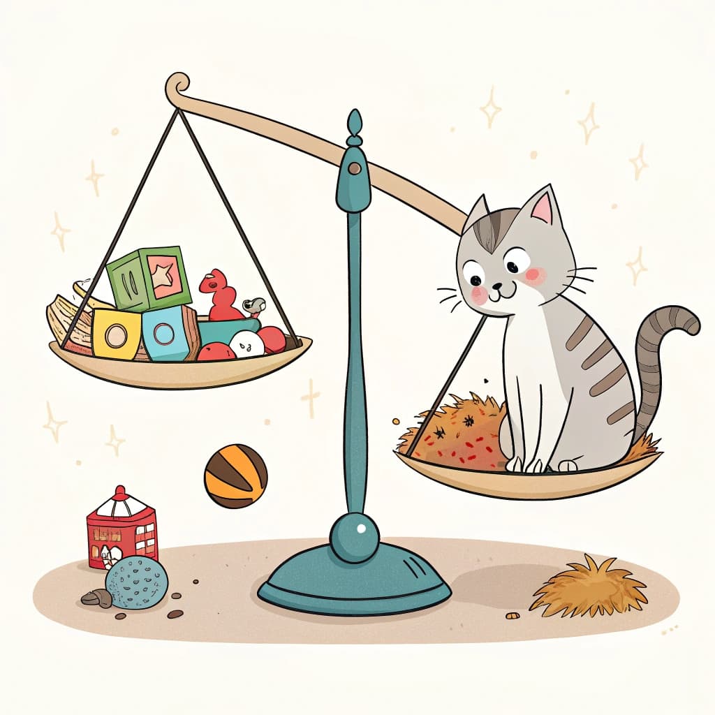 a-balanced-scale-visual-with-a-happy-cat-and-toys