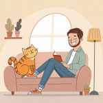 বিড়াল পালনের উপকারিতা - মালিকের সাথে বিড়ালের আন্তরিক মুহূর্ত