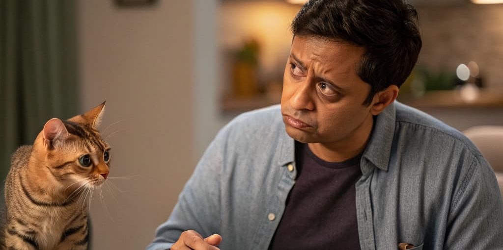 বিড়ালের মুখ দেওয়া খাবার খেলে কি রোগ হয় - একজন বিড়াল মালিক খাবার নিয়ে চিন্তিত