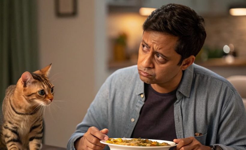 বিড়ালের মুখ দেওয়া খাবার খেলে কি রোগ হয় - একজন বিড়াল মালিক খাবার নিয়ে চিন্তিত